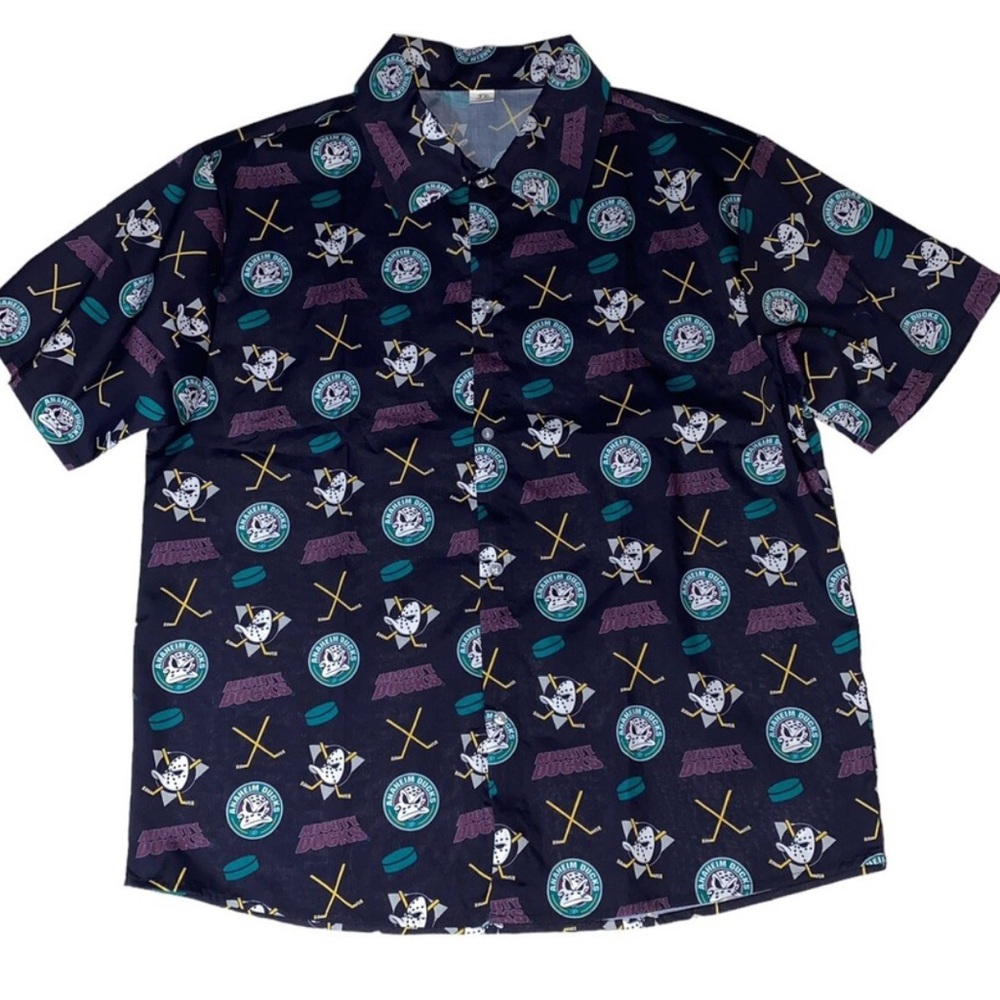 NWT Anaheim Ducks x Viva Divina button down shirt